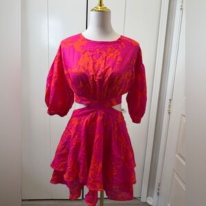Olivaceous Pink and Orange Dress